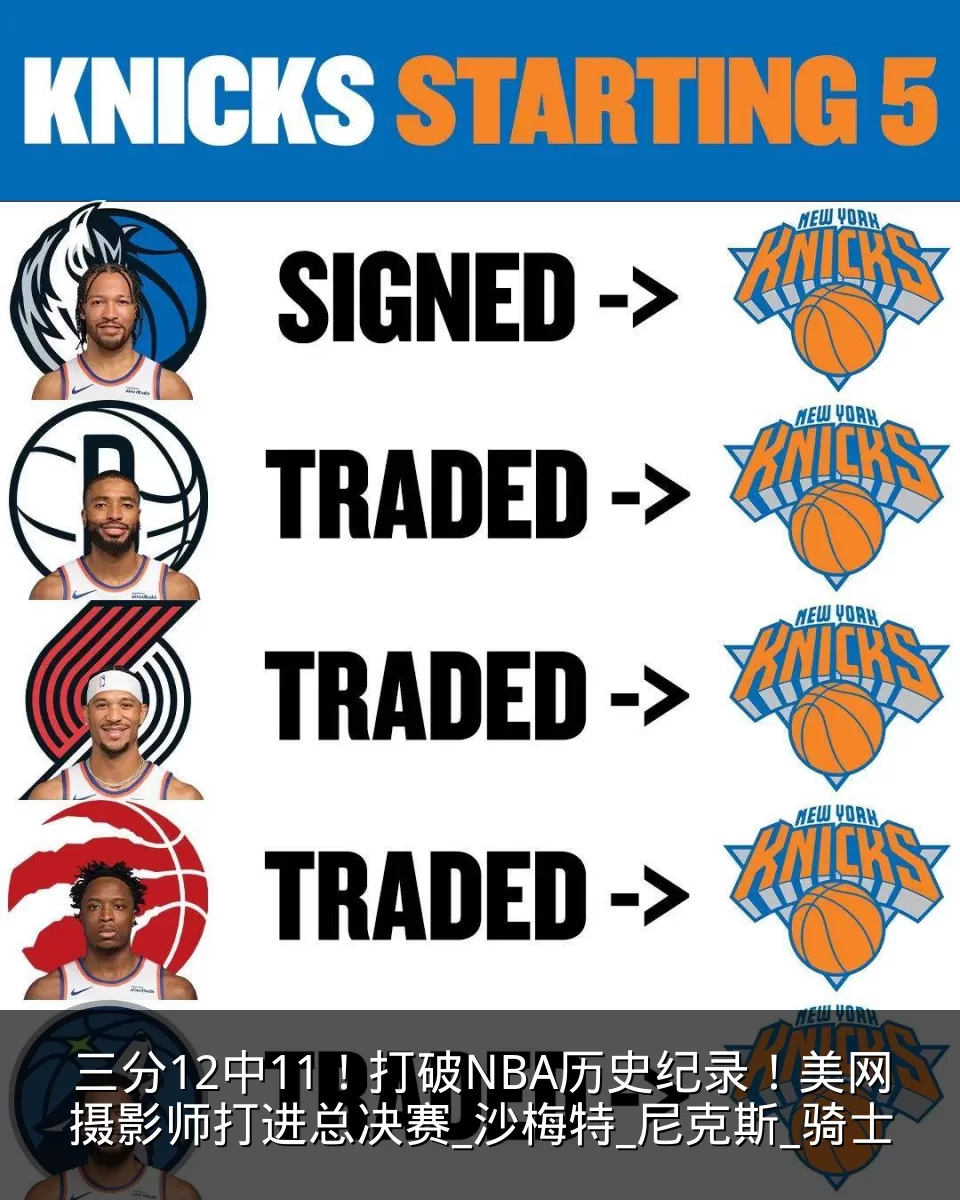 三分12中11!打破NBA历史纪录!美网摄影师打进总决赛_沙梅特_尼克斯_骑士